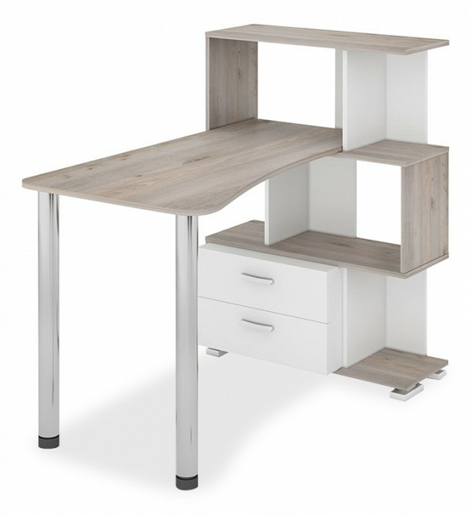 Фото Стол компьютерный Домино СЛ-5-3СТ-2+БЯ MER_SL-5-3ST-2_BYA_NBENBE - интернет-магазин МегаТерем в Москве