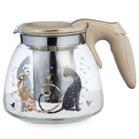Заварочный чайник agness с фильтром "парижские коты"  900 мл. (885-118) 