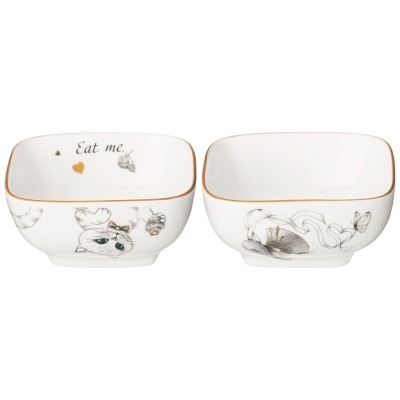 Набор салатников квадратных lefard "wonderland" 2 шт. 8*4 см 100 мл (590-539) 