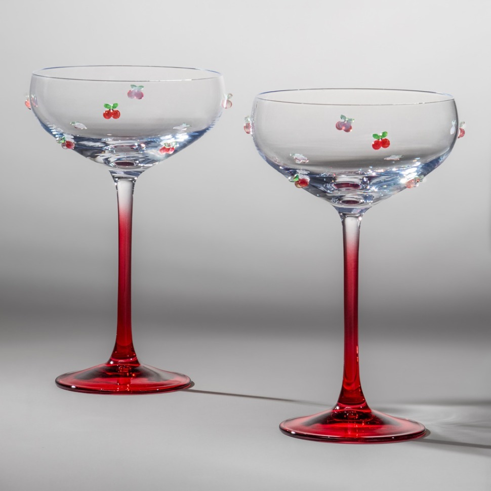 Фото Набор креманок fruity cherry из 2 шт. 270 мл Lefard (685-101) - интернет-магазин МегаТерем в Москве