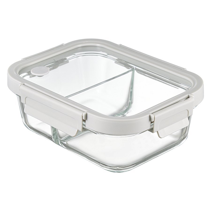 Фото Контейнер для запекания и хранения прямоугольный с разделителями, 1 л, светло-серый (75158) - интернет-магазин МегаТерем в Москве