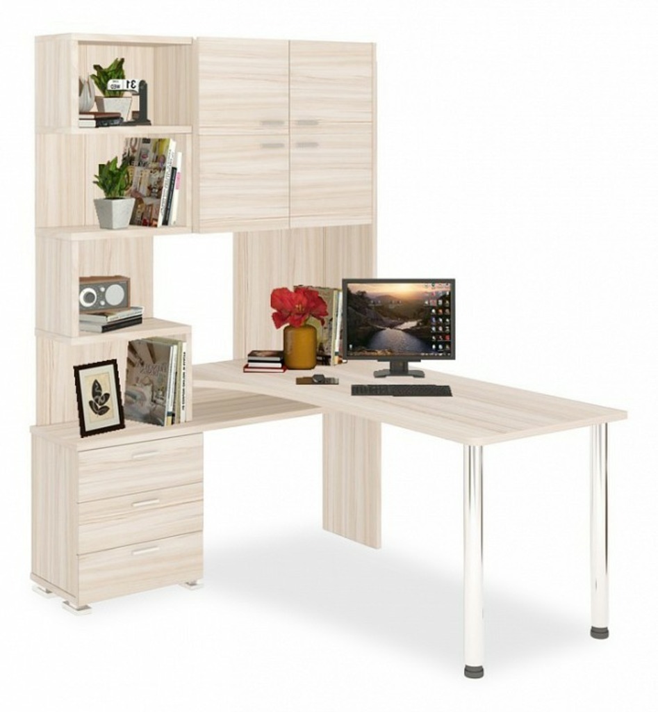 Фото Стол компьютерный Домино СР-500М/160 MER_SR-500M-160-K-LEV - интернет-магазин МегаТерем в Москве