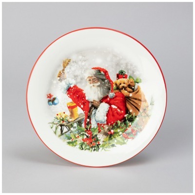 Тарелка закусочная agness “с новым годом!" 20,3*2 см (358-2283) 