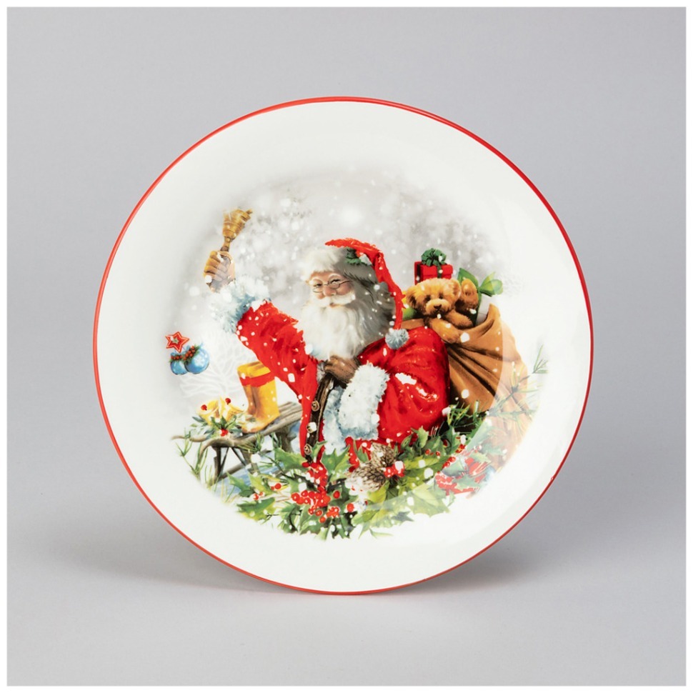 Фото Тарелка закусочная agness “с новым годом! 20,3*2 см (358-2283)  - интернет-магазин МегаТерем в Москве