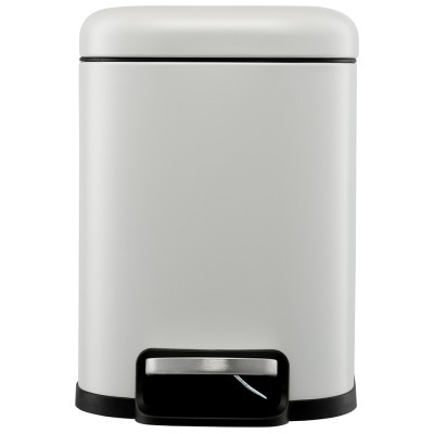 Ведро мусорное с педалью, светло-серое, 6 л (78738)