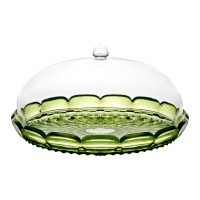 Блюдо сервировочное с крышкой vanity, D30 см, зеленое (79082)