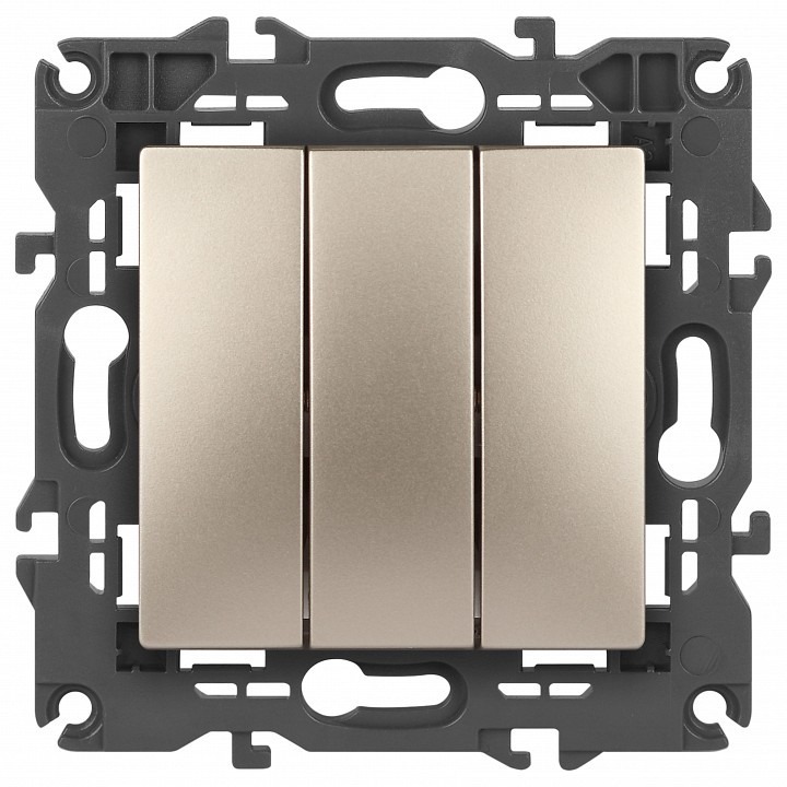 Фото Выключатель трехклавишный без рамки Эра Эра Elegance 14-1107-04 ER_B0034253 - интернет-магазин МегаТерем в Москве