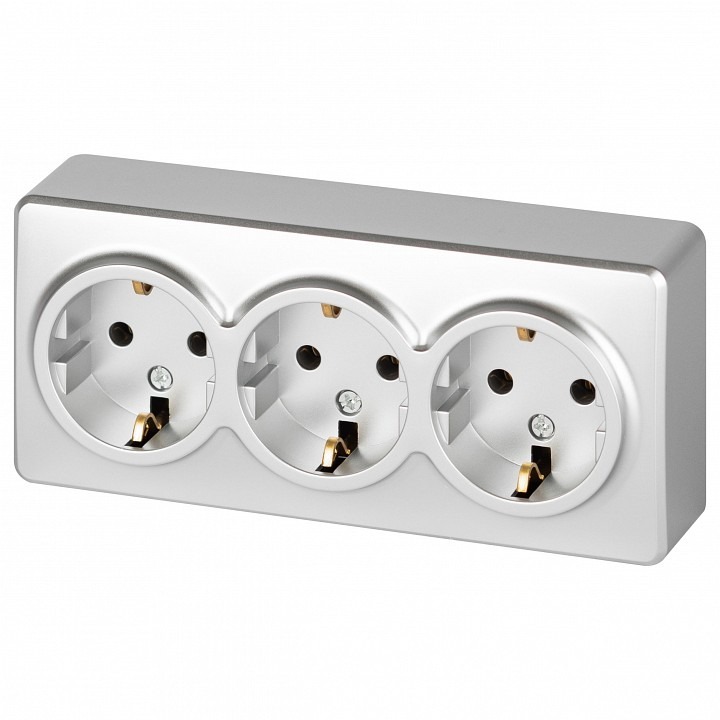 Фото Розетка тройная с заземлением и со шторками Эра Эра Эксперт 11-2208-03 ER_B0063010 - интернет-магазин МегаТерем в Москве