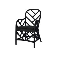 Полукресло FG-30569, ротанг, текстиль, Black, ROOMERS FURNITURE