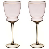 Набор бокалов для вина "twist & shine" pink, 2 шт/380 мл Lefard (687-002)