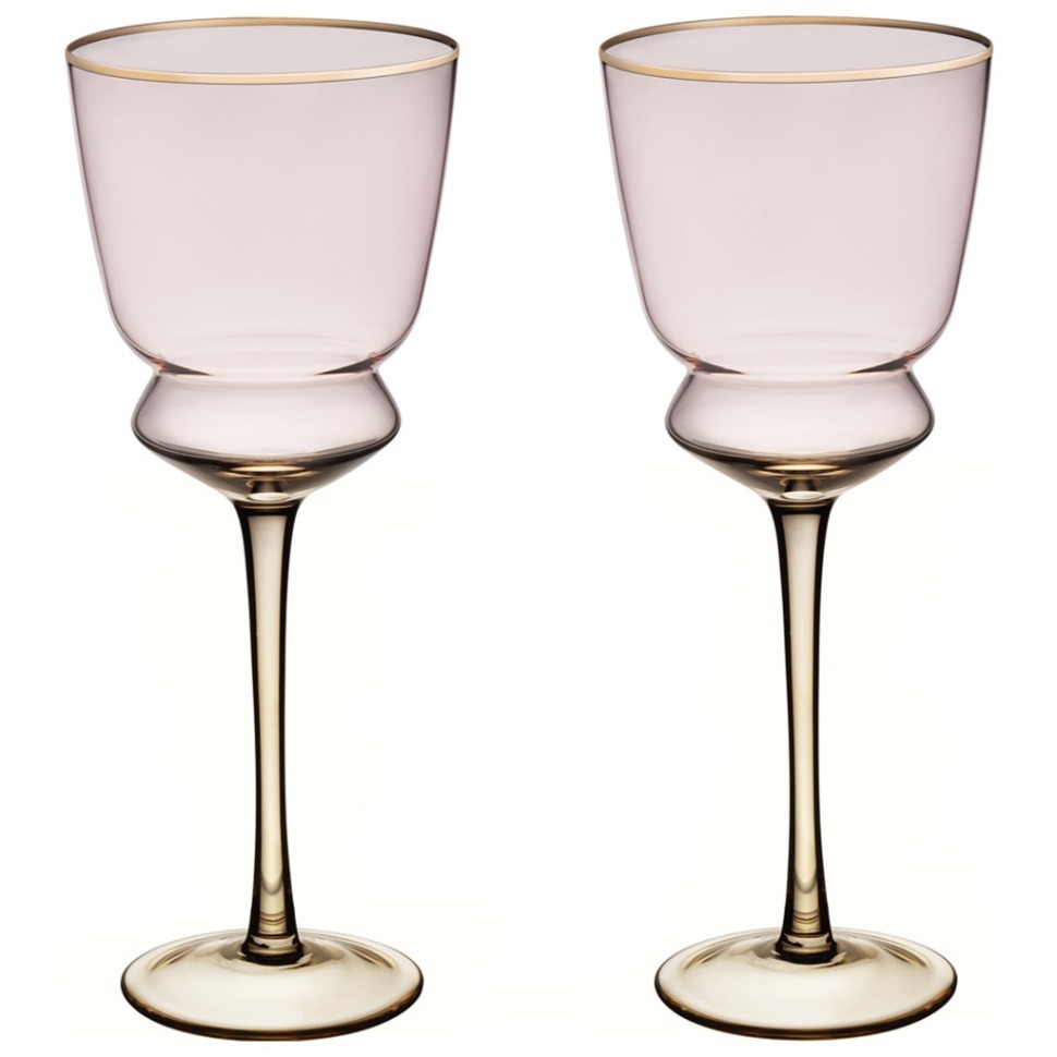 Фото Набор бокалов для вина twist &amp; shine pink, 2 шт/380 мл Lefard (687-002) - интернет-магазин МегаТерем в Москве