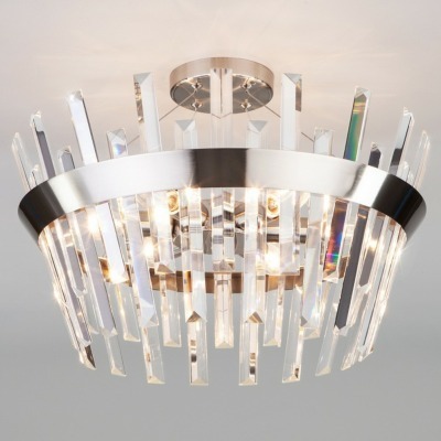 Светильник на штанге TK Lighting Steccato 10111/5 сатин-никель/прозрачный хрусталь Strotskis EV_a047848