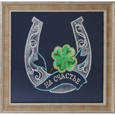 Картина Клевер на счастье с кристаллами Swarovski (1636)