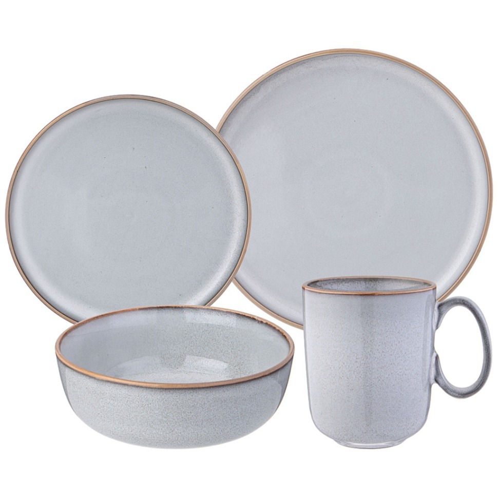 Фото Набор посуды обеденный bronco modern sand на 4 пер. 16 пр. (445-142)  - интернет-магазин МегаТерем в Москве