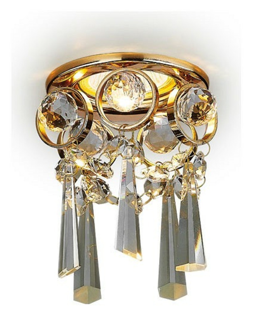 Фото Встраиваемый светильник Ambrella Light Crystal K2222 K2222 CL/G AMBR_K2222_CL_G - интернет-магазин МегаТерем в Москве