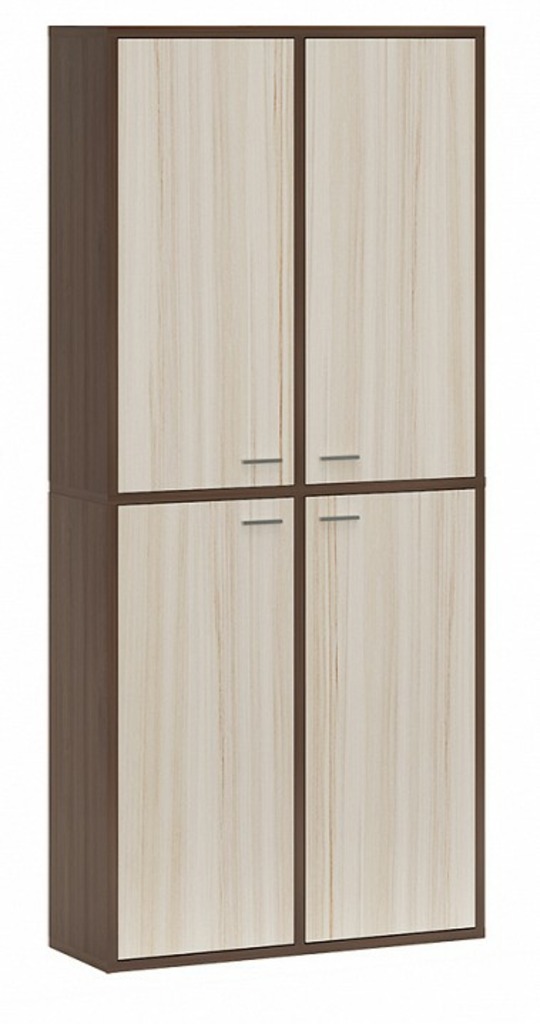 Фото Шкаф книжный Домино СУ(ш2в2)+4ФГ MER_SUsh2v2-4FG-SHK-shamoni-CH-karamel - интернет-магазин МегаТерем в Москве