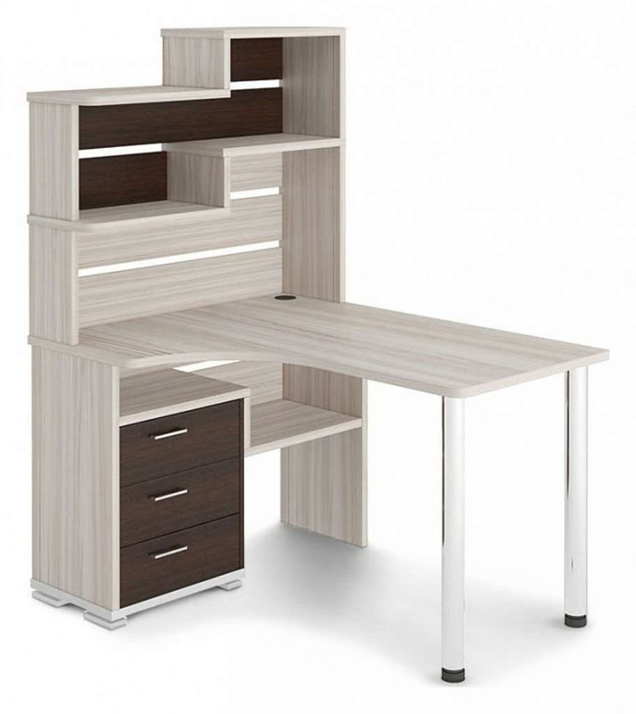 Фото Стол компьютерный Домино СР-132-130 MER_SR-132_KV-LEV - интернет-магазин МегаТерем в Москве