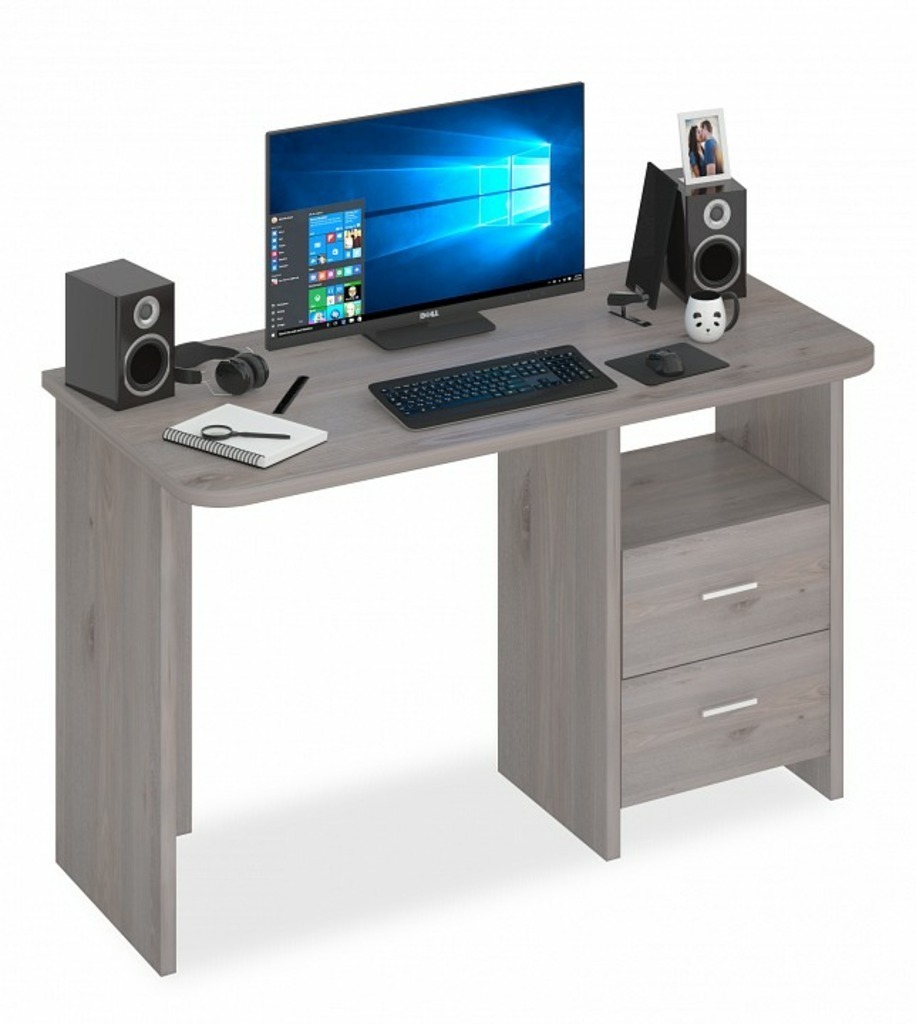 Фото Стол письменный Домино Lite СКЛ-Прям120Р MER_SKL-Pryam120R_N - интернет-магазин МегаТерем в Москве