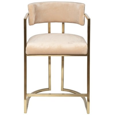 Стул полубарный велюр беж/м...