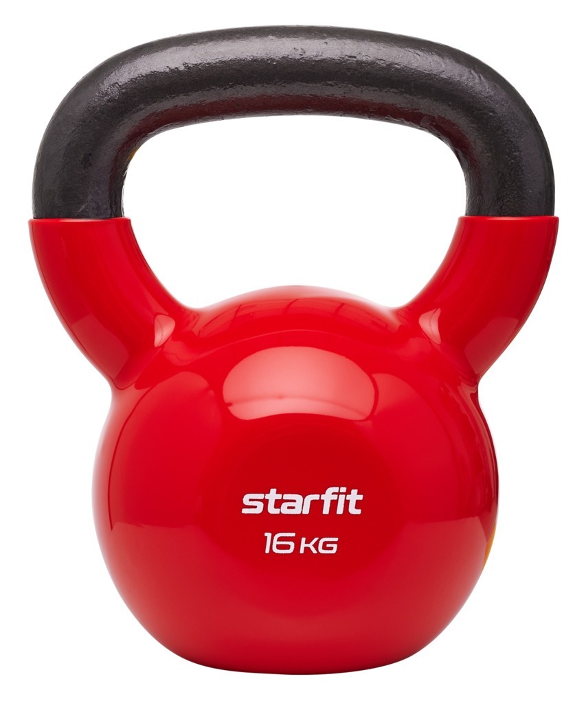 Фото Гиря виниловая STARFIT DB-401, 16 кг, красный (2103604) - интернет-магазин МегаТерем в Москве