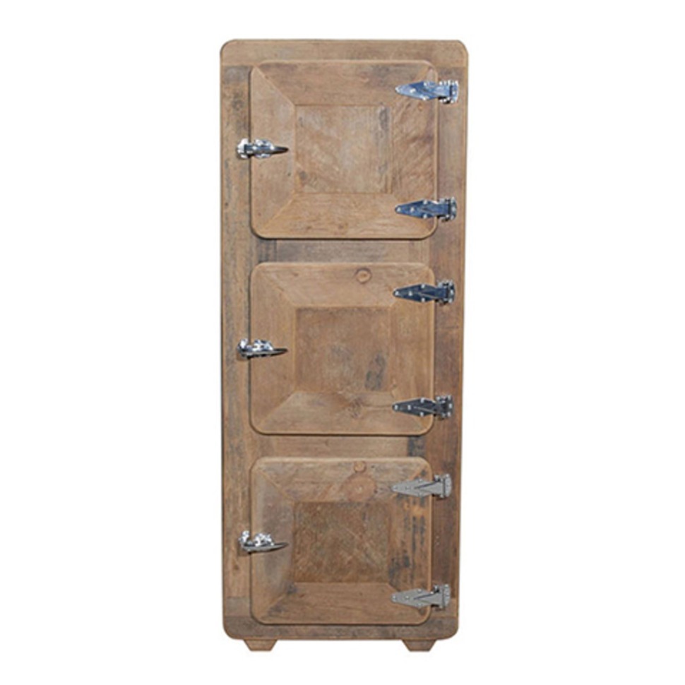 Фото Шкаф Фриджи HA-LLFGY035TAVRPEZ, металл, дерево, Brown, ROOMERS FURNITURE - интернет-магазин МегаТерем в Москве