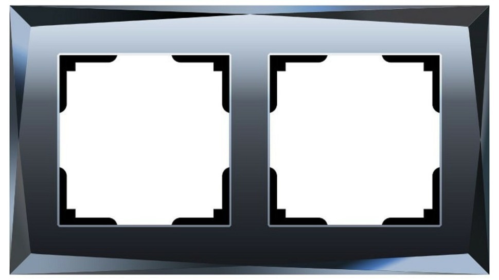 Фото Рамка на 2 поста Werkel Diamant (черный) W0021208 WRK_a051442 - интернет-магазин МегаТерем в Москве