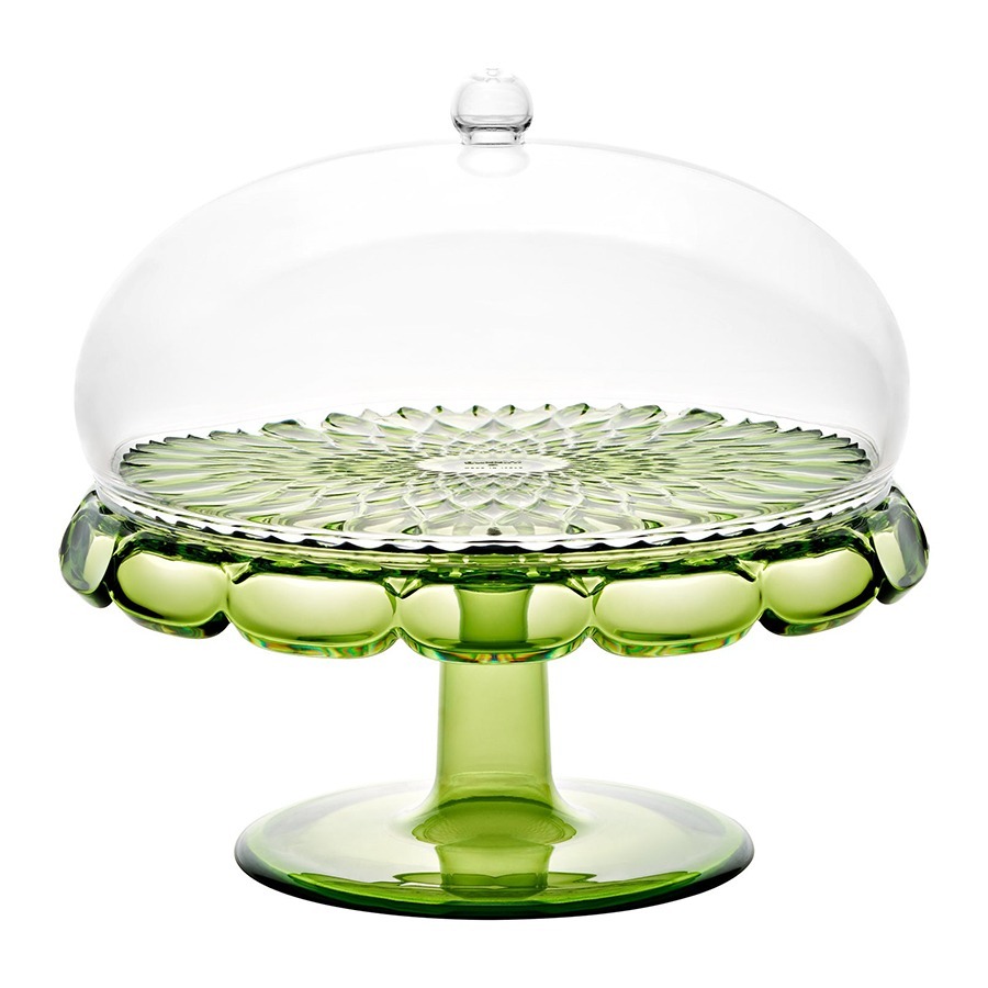 Фото Блюдо для торта с крышкой vanity, D30 см, зеленое (79079) - интернет-магазин МегаТерем в Москве