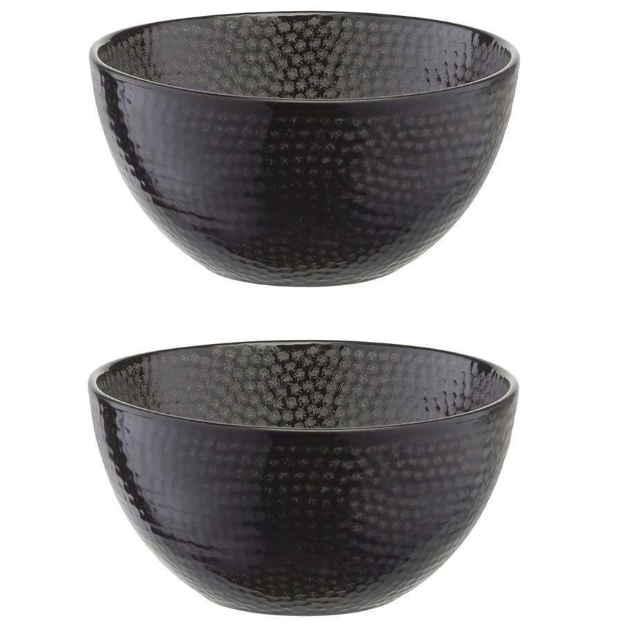 Фото Набор чаш dots, 800 мл, черные, 2 шт. (74087) - интернет-магазин МегаТерем в Москве