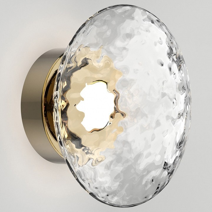 Фото Накладной светильник Eurosvet Ripple 50389/1 LED латунь EV_a069025 - интернет-магазин МегаТерем в Москве