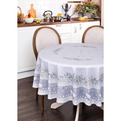 Скатерть круглая гуси легар...