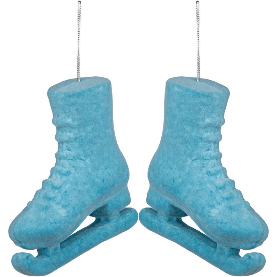 Фото Набор декоративных подвесок из 2 шт.коньки коллекция велюр диаметр=10 см Lefard (858-144) - интернет-магазин МегаТерем в Москве