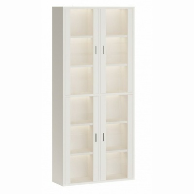 Шкаф-витрина Домино СУ(ш2в2)+4ФС MER_SUsh2v2-4FS-BE-belyj