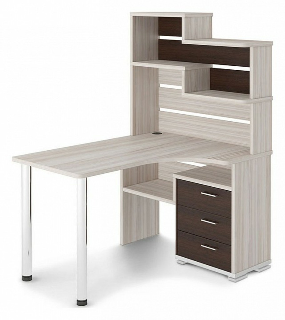 Фото Стол компьютерный Домино СР-132-130 MER_SR-132_KV-PRAV - интернет-магазин МегаТерем в Москве