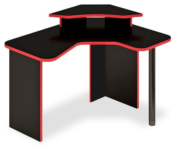 Фото Стол компьютерный Домино lite СКЛ-ИгрУгл120+НКИЛ-УГЛ MER_SKL-IgrUgl120CH-NKIL-UGL-CH-PR - интернет-магазин МегаТерем в Москве