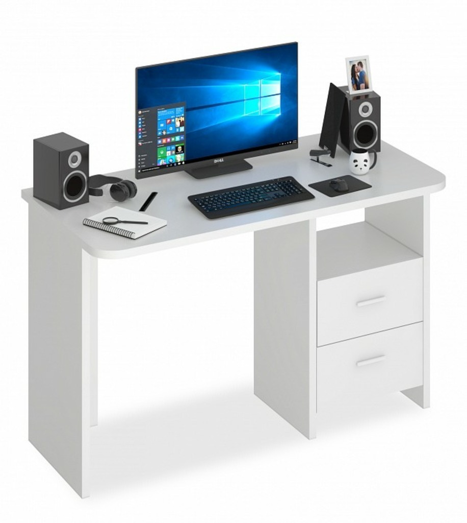 Фото Стол письменный Домино Lite СКЛ-Прям120Р MER_SKL-Pryam120R_BE - интернет-магазин МегаТерем в Москве