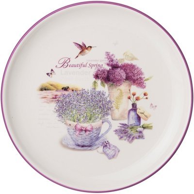 Тарелка agness лавандовая в...