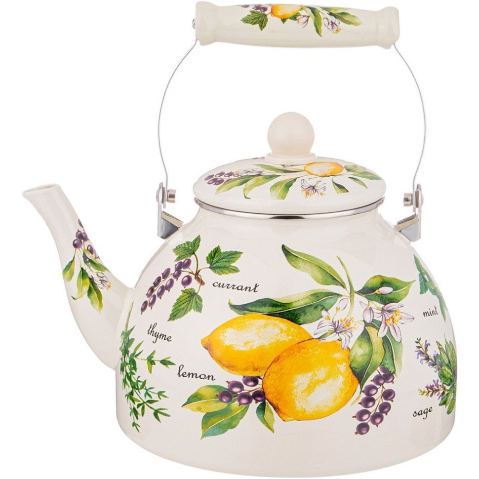 Фото Чайник agness  эмалированный , серия секретные ингредиенты 4 л (934-423)  - интернет-магазин МегаТерем в Москве
