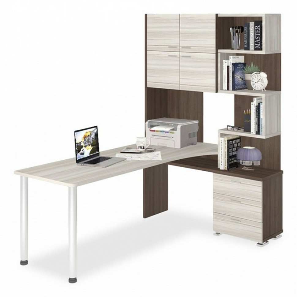 Фото Стол компьютерный Домино СР-500М/190 MER_SR-500M-190-SHKK-CH-PRAV - интернет-магазин МегаТерем в Москве