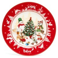 Тарелка закусочная lefard "елка" 19 см красная (85-1879-1) 