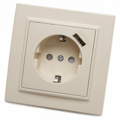 Розетка с заземлением и со ...