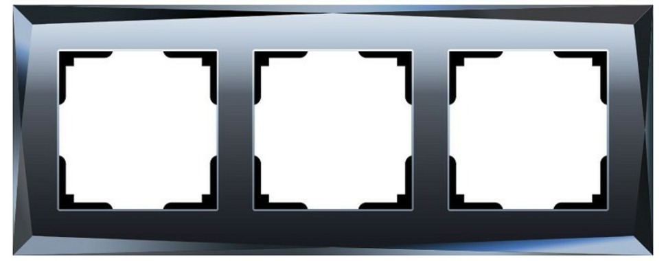 Фото Рамка на 3 поста Werkel Diamant (черный) W0031208 WRK_a051446 - интернет-магазин МегаТерем в Москве