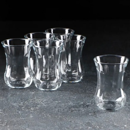 Фото Набор стаканов для чая 6 шт DILMAH-TWIST 100 мл 01S91L21 (200-1) - интернет-магазин МегаТерем в Москве