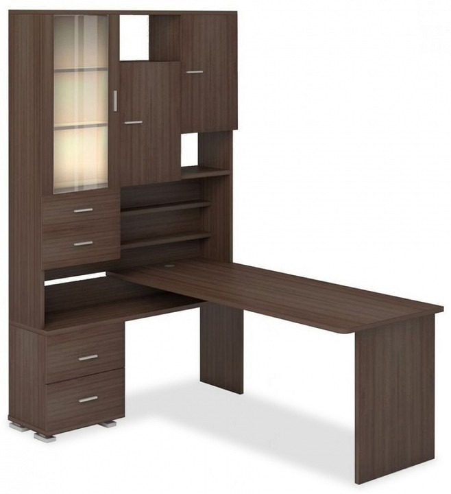 Фото Стол компьютерный Домино СР-620/180 MER_SR-620-180-SH-CH-LEV - интернет-магазин МегаТерем в Москве