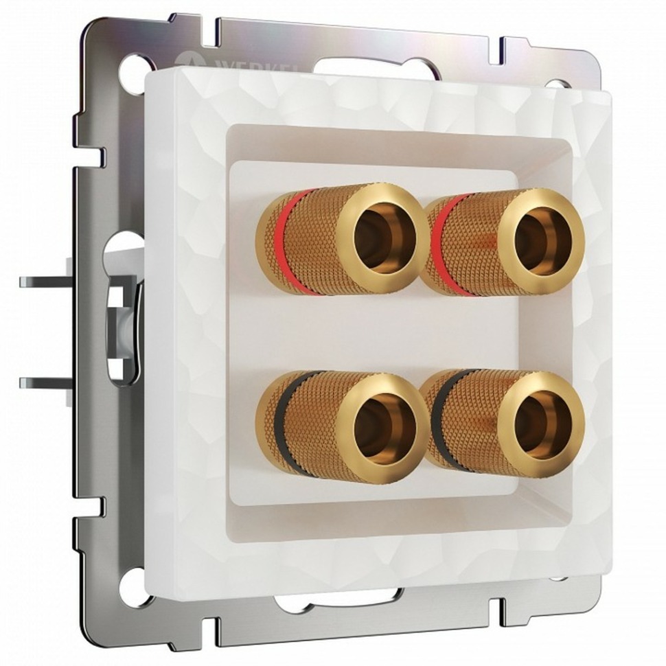 Фото Розетка акустическая без рамки Werkel Hammer белый W1285001 WRK_a052011 - интернет-магазин МегаТерем в Москве