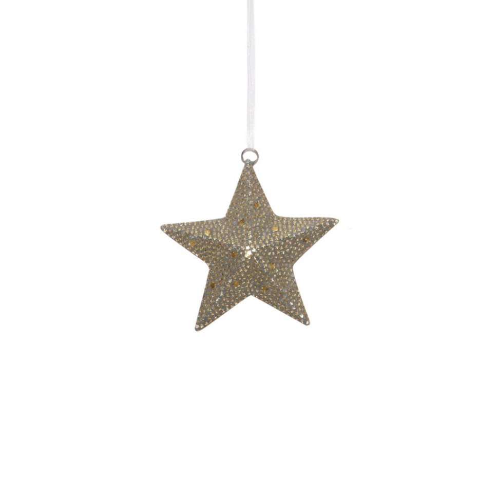 Фото Новогодняя игрушка BL-035A, железо, grey/gold, ROOMERS FURNITURE - интернет-магазин МегаТерем в Москве