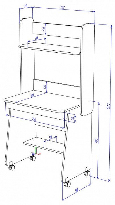 Фото Стол компьютерный Домино СК-5 С MER_SK-5-S-N - интернет-магазин МегаТерем в Москве