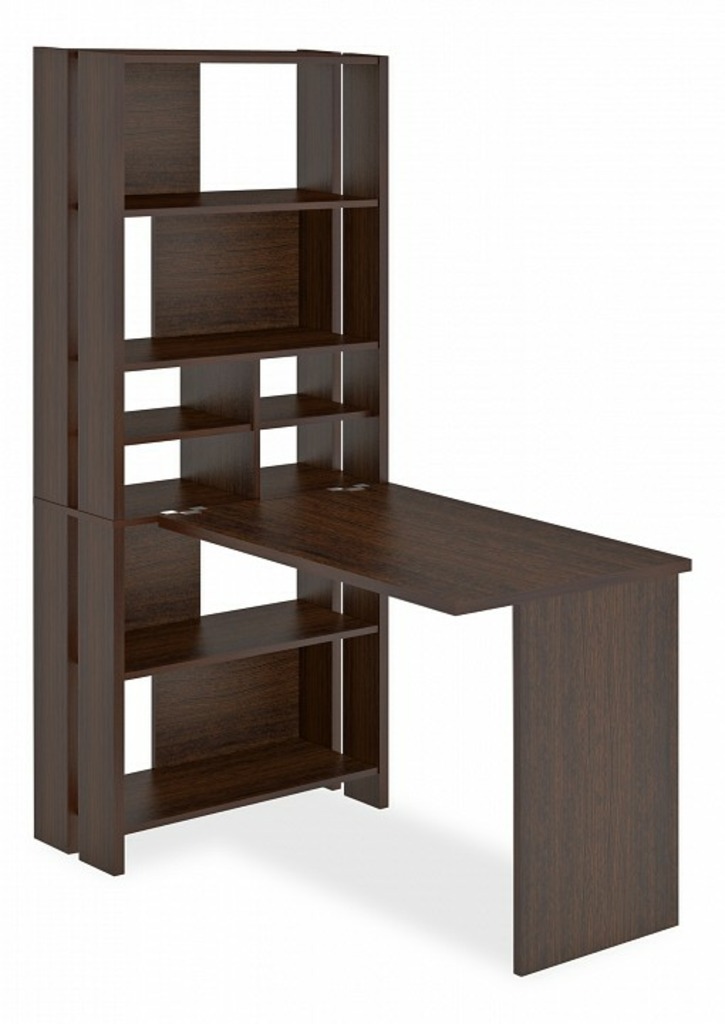 Фото Стол компьютерный Домино Лайт СТЛ-ОВХ+С100Прям без тумбы MER_STL-OVH-S100Pryam_bez_tumby_V - интернет-магазин МегаТерем в Москве