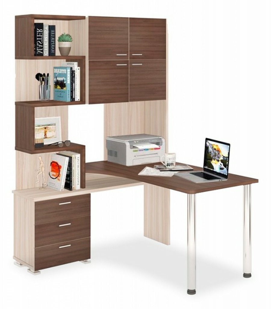 Фото Стол компьютерный Домино СР-500М/140 MER_SR-500M-140-KSHSH-CH-LEV - интернет-магазин МегаТерем в Москве