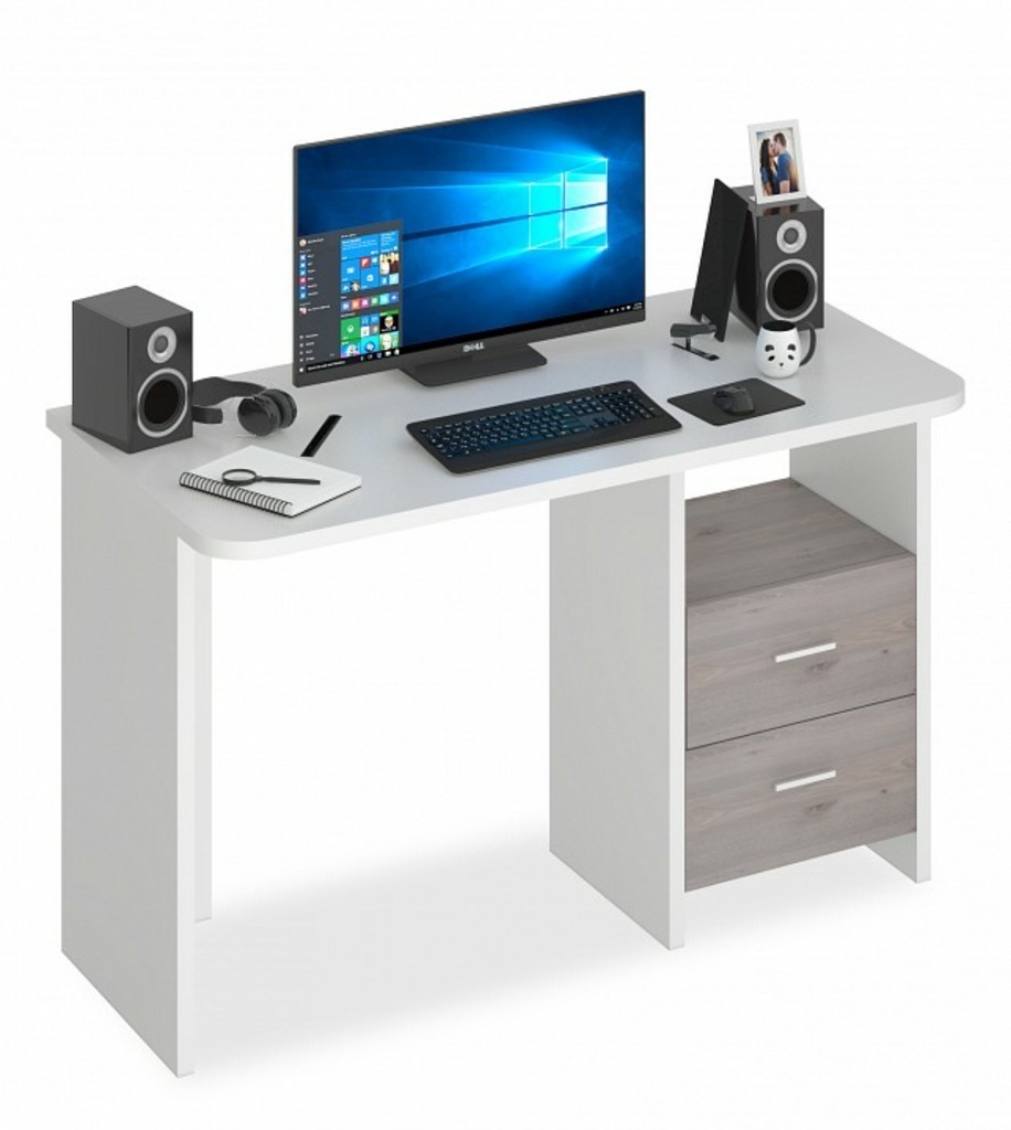 Фото Стол письменный Домино Lite СКЛ-Прям120Р MER_SKL-Pryam120R_BEN - интернет-магазин МегаТерем в Москве