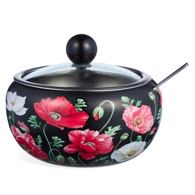 Сахарница agness "маки" 450 мл (916-416) 